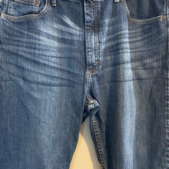 𝅺WRANGLER Advanced Comfort Jeans Denim Pants Size 38 X 30 Dark Wash - Picture 3 of 9